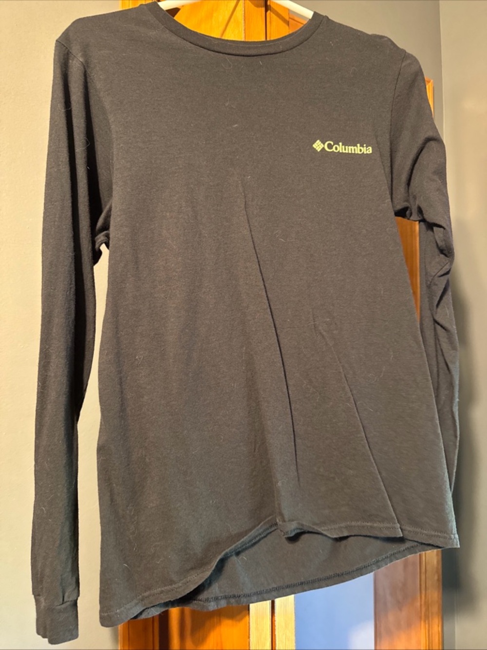 Columbia Black Long Sleeve Tee with Logo